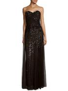 Marchesa Sequined Sweetheart Gown
