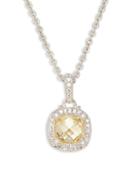 Judith Ripka White Sapphire & Crystal Sterling Silver Pendant Necklace