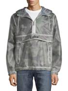 Members Only Camouflage-print Faux Leather Hoodie