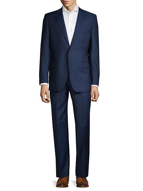 Saks Fifth Avenue Classic-fit Wool & Silk Blend Suit
