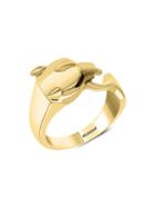 Effy 14k Yellow Gold & Black Diamond Panther Ring