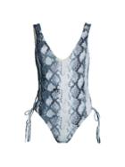 Dolce Vita Snakeskin-print One-piece Swimsuit
