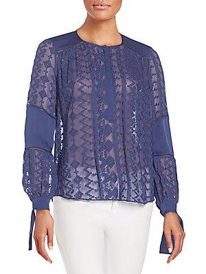 Rebecca Taylor Cotton Embroidered Top