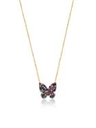 Gabi Rielle Private Garden Crystal Butterfly Pendant Necklace