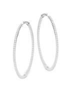 Lafonn Classic Sterling Silver Hoop Earrings