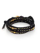 Chan Luu Beaded Leather Multi-row Wrap Bracelet