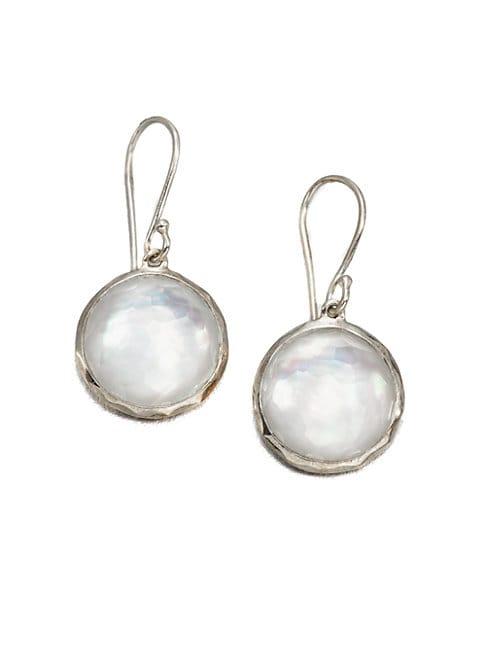 Ippolita Wonderland Mother-of-pearl Quartz & Sterling Silver Mini Lollipop Drop Earrings