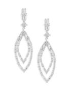 Jankuo Crystal Baguette Drop Earrings