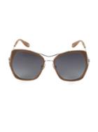 Givenchy 55mm Browline Square Sunglasses