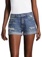 Hidden Jeans Distressed Rolled-cuff Shorts