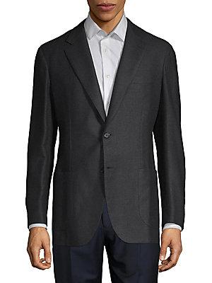 Brioni Plaid Cashmere-blend Suit Jacket