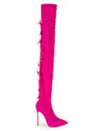 Casadei Stiletto Lace Over-the-knee Boots