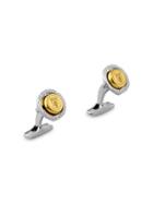 Zegna Goldplated Sterling Silver Rotating Sphere Cufflinks