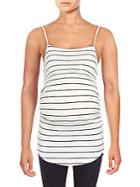 Rosie Pope Self Ruched Striped Top