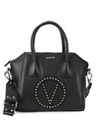 Valentino By Mario Valentino Mini Studded Leather Top Handle Bag