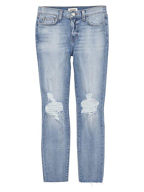 L'agence El Matador Slim-fit Destroy Crop Jeans