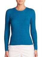 Akris Punto Stretch Wool & Silk Cable-knit Pullover