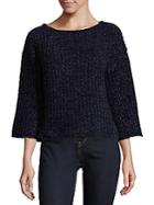 Saks Fifth Avenue Blue Chenille Slouch Sweater