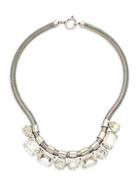 Isabel Marant Etoile Silvertone & Crystal Collar Necklace