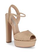 Casadei Duse Leather Ankle-strap Sandals