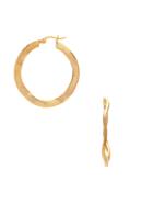 Rivka Friedman 18k Goldplated Wavy Hoop Earrings