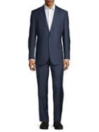 Saks Fifth Avenue Made In Italy Tailored-fit Plaid Wool Suit