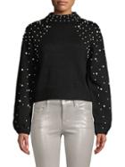 Haute Rogue Faux Pearl-embellished Sweater