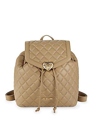 Love Moschino Quilted Drawstring Backpack