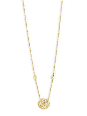 Freida Rothman Classic Cubic Zirconia And Sterling Silver Pendant Necklace