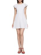 Bcbgeneration Short-sleeve Ruffle Fit And Flare Dress