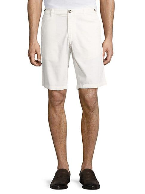 Eleventy Solid Cotton Bermuda Shorts