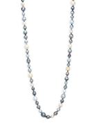 Belpearl 10-14mm Multicolour Drop South Sea & Tahitian Pearl & 14k White Gold Necklace