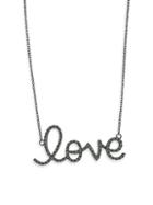 Luxeworks New York 14k White Gold & Diamond Love Pendant Necklace