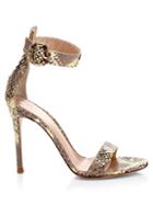 Gianvito Rossi Python Leather Ankle-strap Sandal