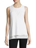 Marc New York By Andrew Marc Performance Mesh Paneled Tank Top