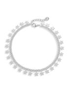 Sterling Forever Continuous Star Silvertone Bracelet