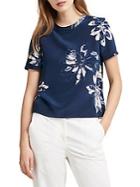 Donna Karan Floral Short-sleeve Top