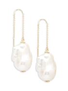 Tara Pearls 14k Yellow Gold & 14-15mm White Baroque Freshwater Pearl Threader Earrings