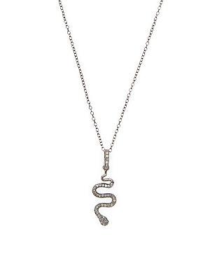 Adornia Fine Jewelry Diamond And Silver Coil Pendant Necklace