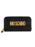 Moschino Pebbled Leather Zip-around Wallet