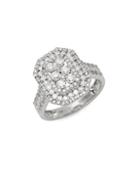 Effy Diamond & 14k White Gold Rectangular Ring