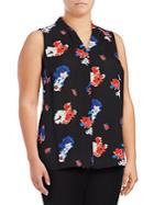 Vince Camuto Floral Crepe Top