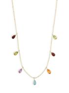 Saks Fifth Avenue Bead Chain 14k Gold & Multi-stone Single Strand Necklace
