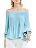 Vince Camuto Pleated Off-the-shoulder Blouse