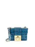 Valentino By Mario Valentino Paulette Crocodile Leather Shoulder Bag