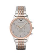 Emporio Armani Beta Two-tone Stainless Steel Bracelet Chronograph Watch