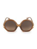 Chlo Vera 56mm Scallop Round Sunglasses