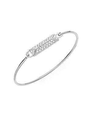 Rebecca Minkoff Jewel Box Pav&eacute; Rectangle Bangle Bracelet/silvertone
