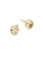 Anzie White Topaz And 14k Gold Stud Earrings
