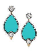 Freida Rothman Turquoise Teardrop Post Earrings